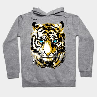 Safari Tiger Head - Colourful Tiger Eyes Hoodie